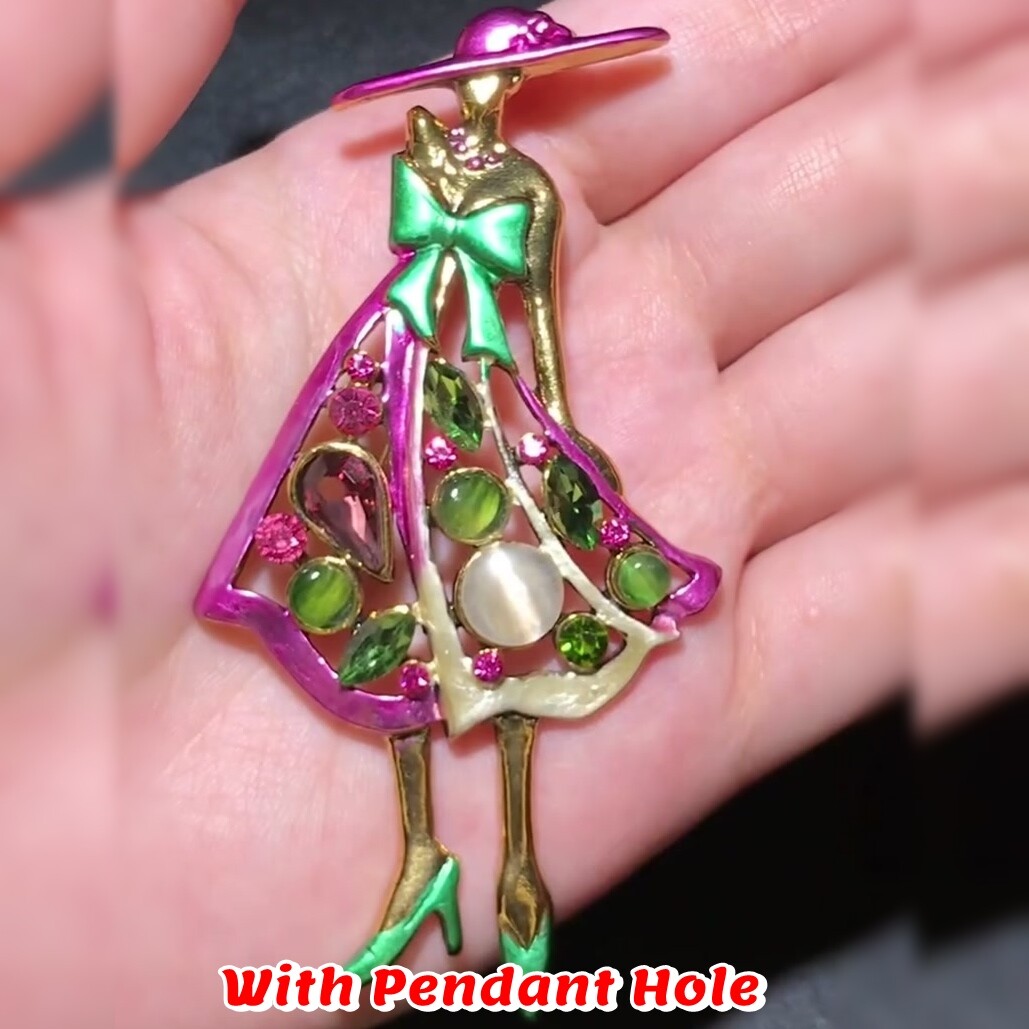 Beauty Lady Brooch Figure natural seashell Fashion Women Men Pins Jewelry Gift
