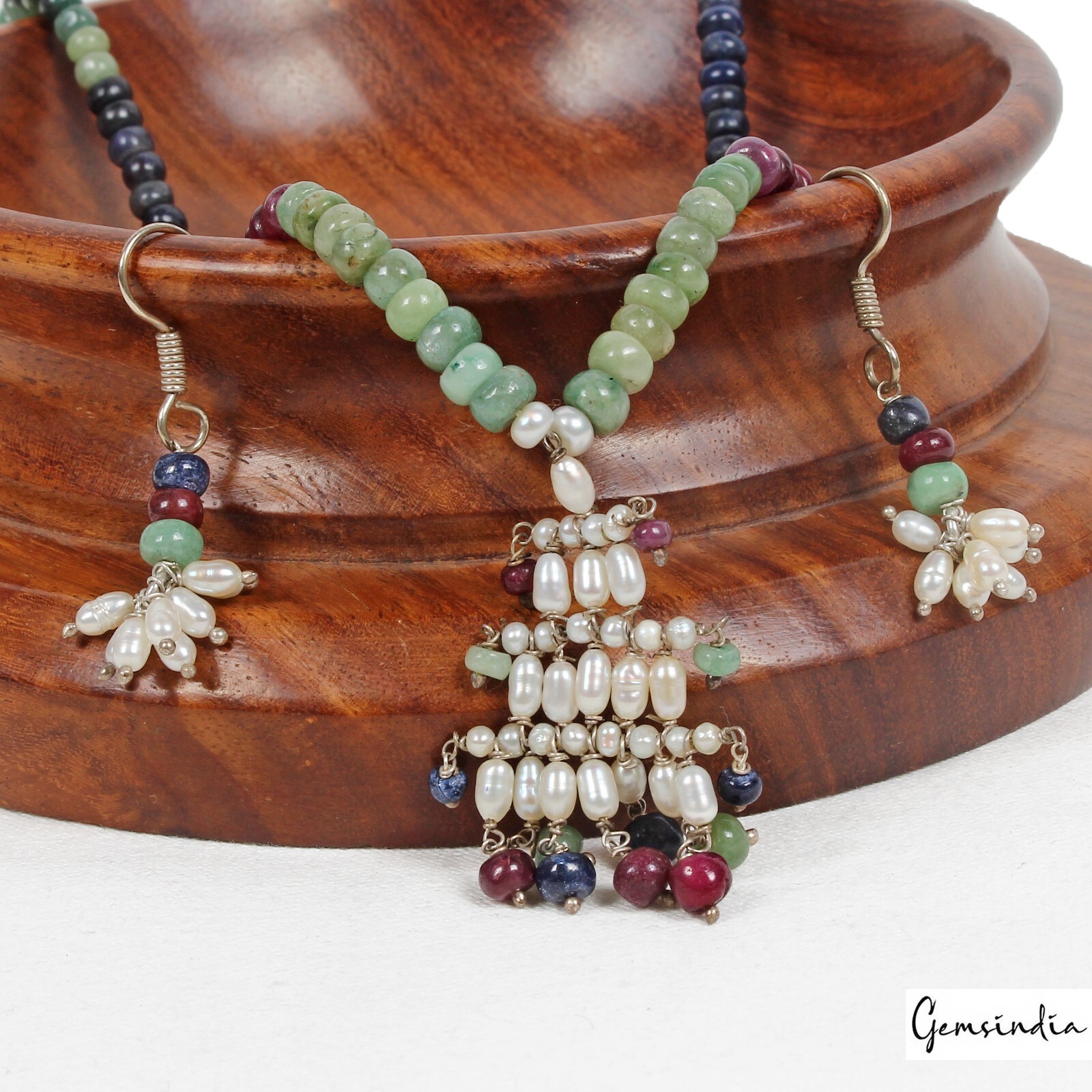 148.25 Ct Natural Multi Gems Handmade Round Beaded Gemstone Beautiful Necklace