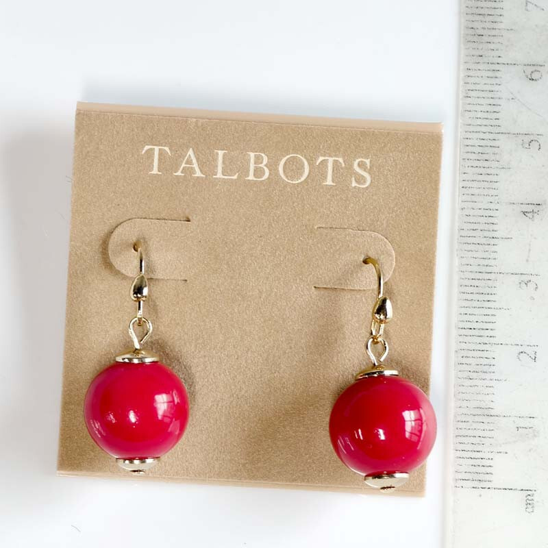 New Talbots Glass Beads Drop Earrings Gift Fashion Women Party Holiday Jewelry