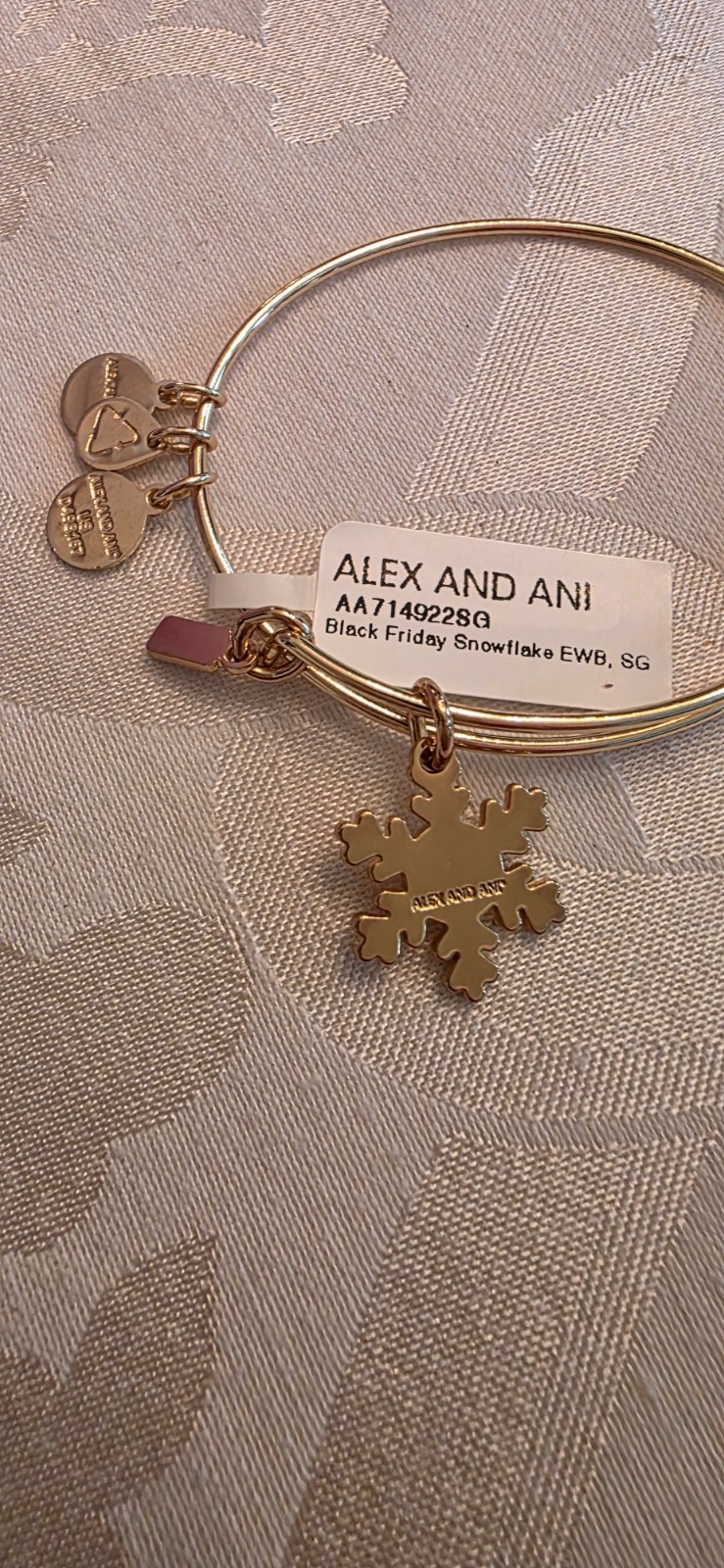 NWT Gold Alex and Ani 2022 Snowflake