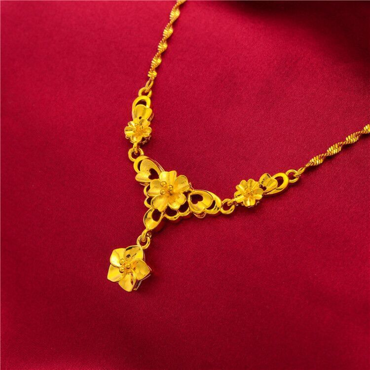 Women’s 22K 24K Thai Baht Yellow Gold Gp Filled Necklace Jewelry