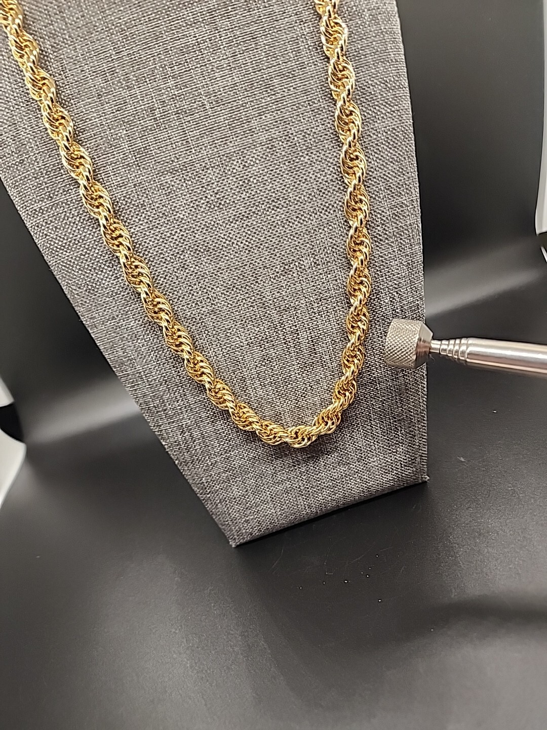 18K GP Over Bronze 24″ Soft Rope Link Chain Moda Al Massimo for JTV BEC181 NIB