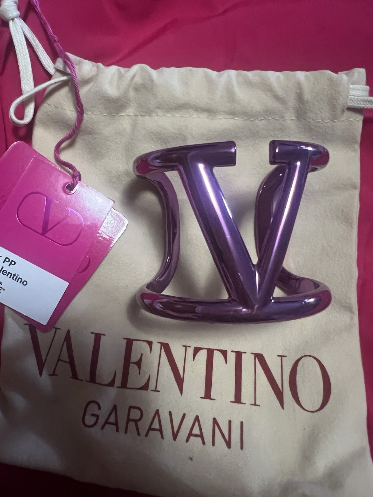 Valentino Garavani V Logo Purple Bracelet NWT
