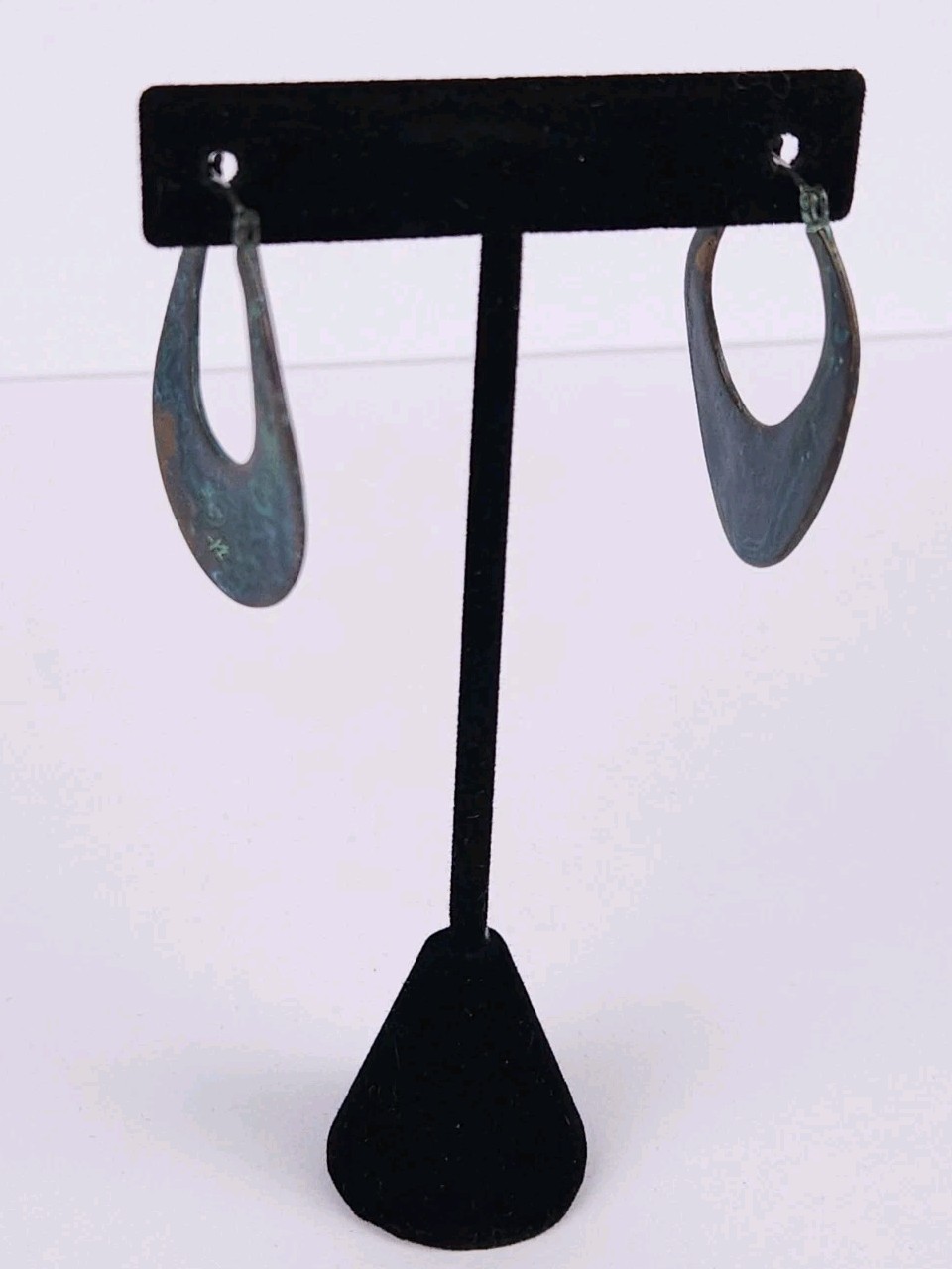 Teardrop Verdigris Copper Swirl Dipped Turquoise Blue Earrings – KC Makers Mark