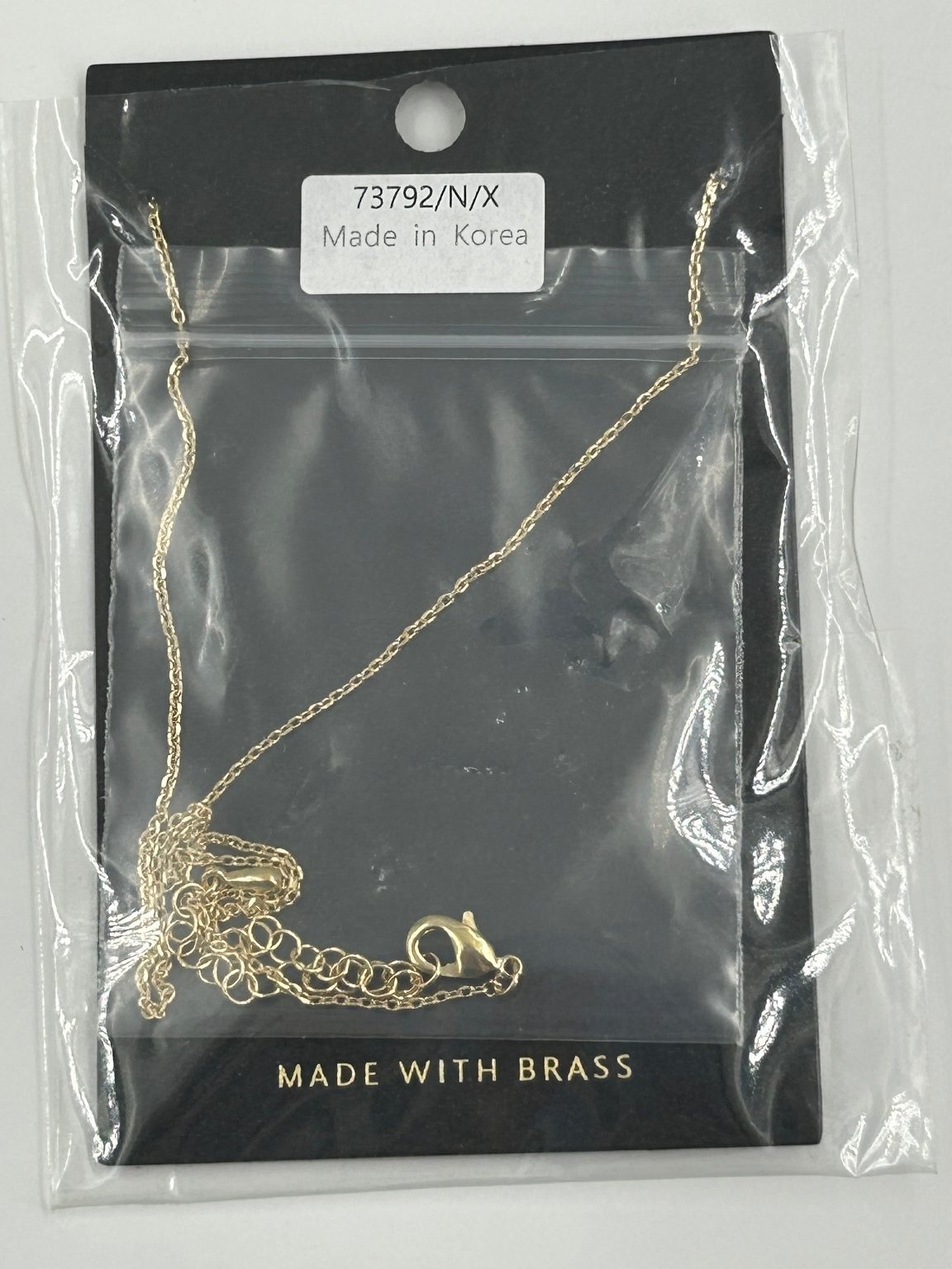 Columbus Cancer Script Pendant Necklace Gold Tone 18 Inch Chain Brass Astrology