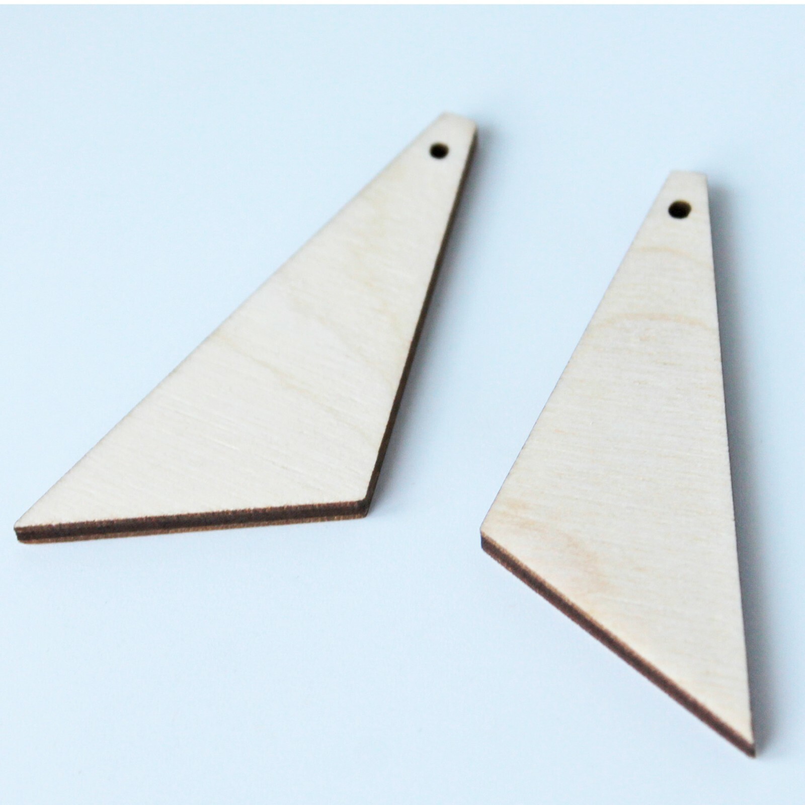 ALL SIZE(12pc – 100pc) Unfinished Wood Elongated Triangle Cutout Earrings Blanks