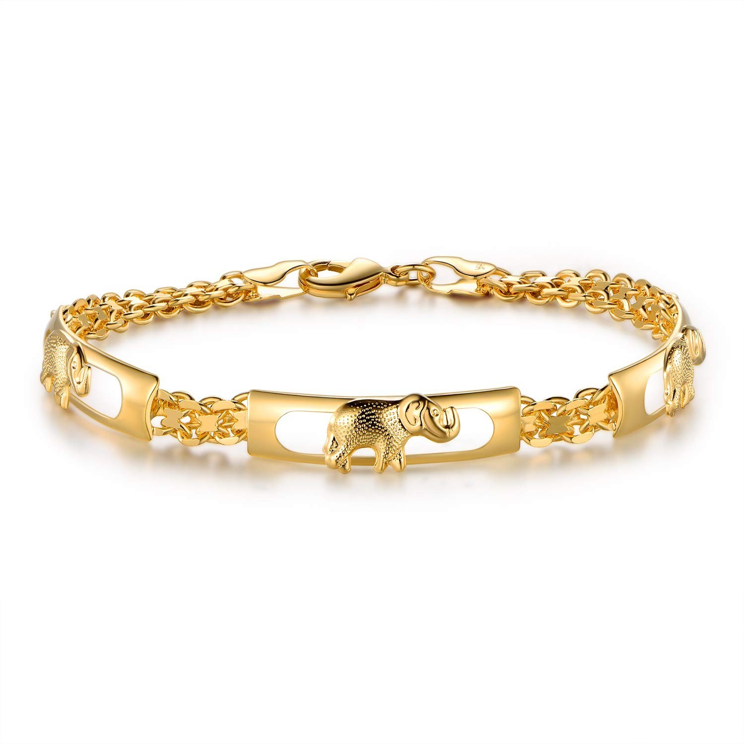 18K Gold Plated Elephant Bracelet – Unique Women’s Jewelry & Gift Idea