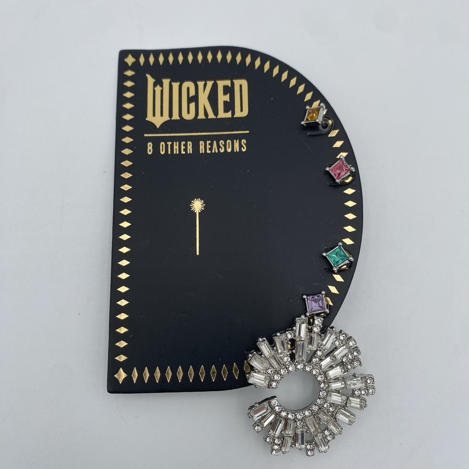 Wicked 8 Other Reasons X Revolve Glisten 5 Piece Earring Set Glass & Rhodium