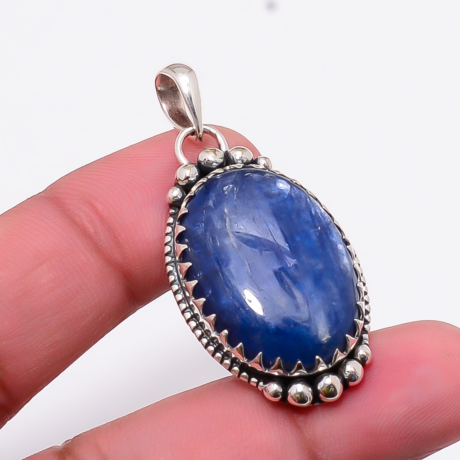 Kyanite – Nepal Gemstone 925 Sterling Silver Jewelry Pendant 1.74″ P10958123917