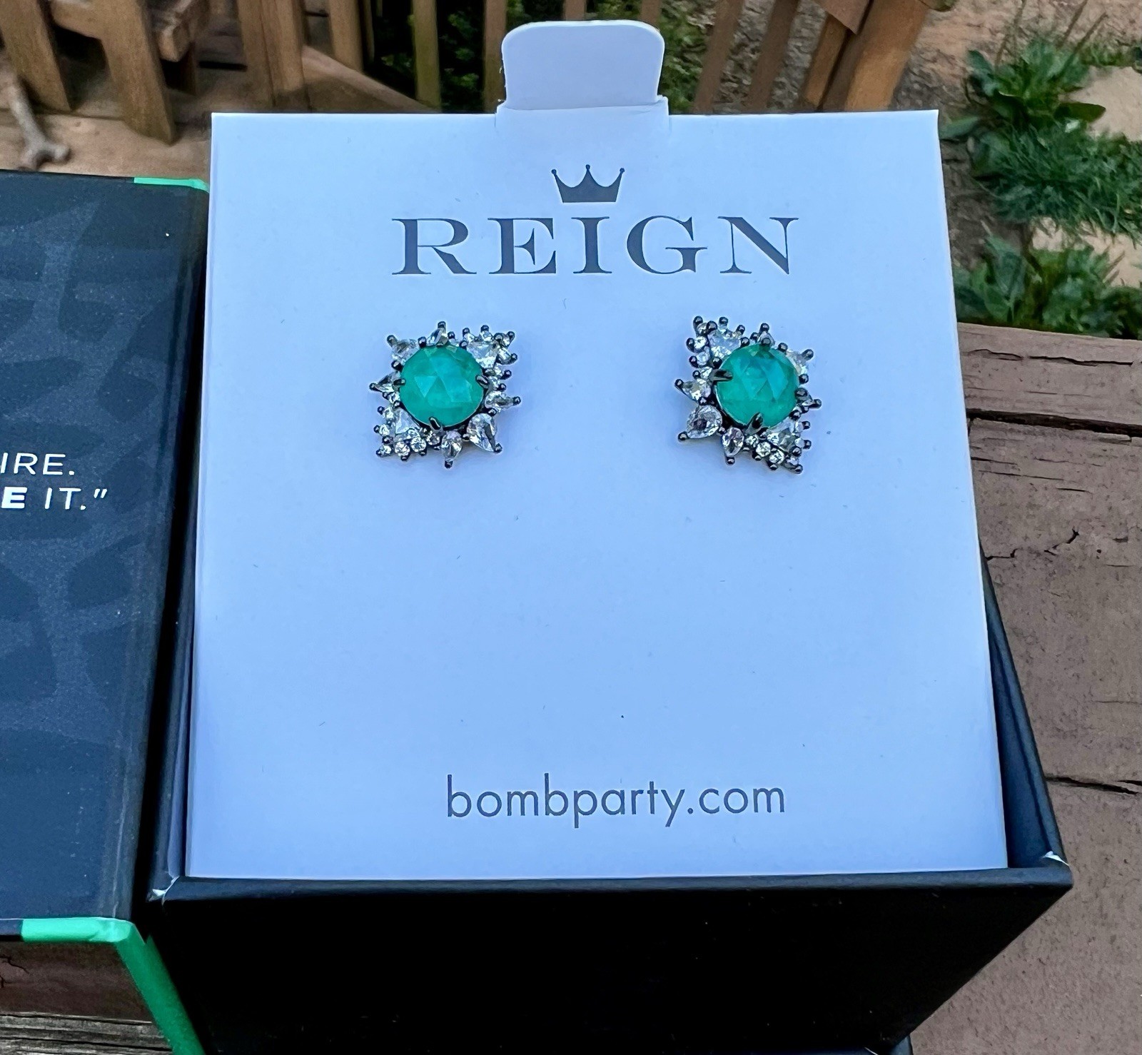 Bomb Party Reign Villain “Under Her Rule” Lab Paraiba Tourmaline On Hematite