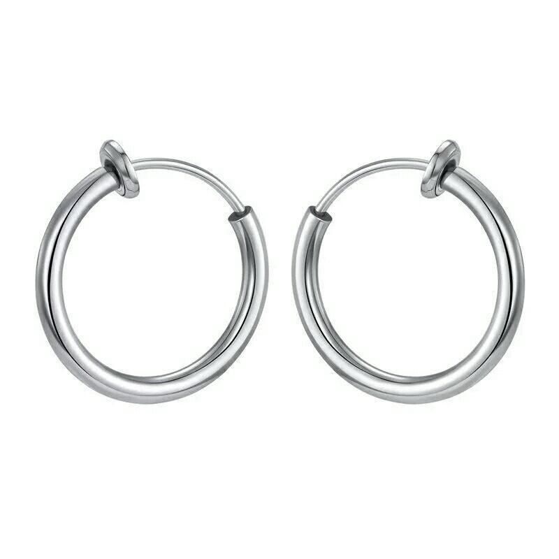 Retractable Earrings Personalized Clip On No Need Piercing Charm Hoops Earrings