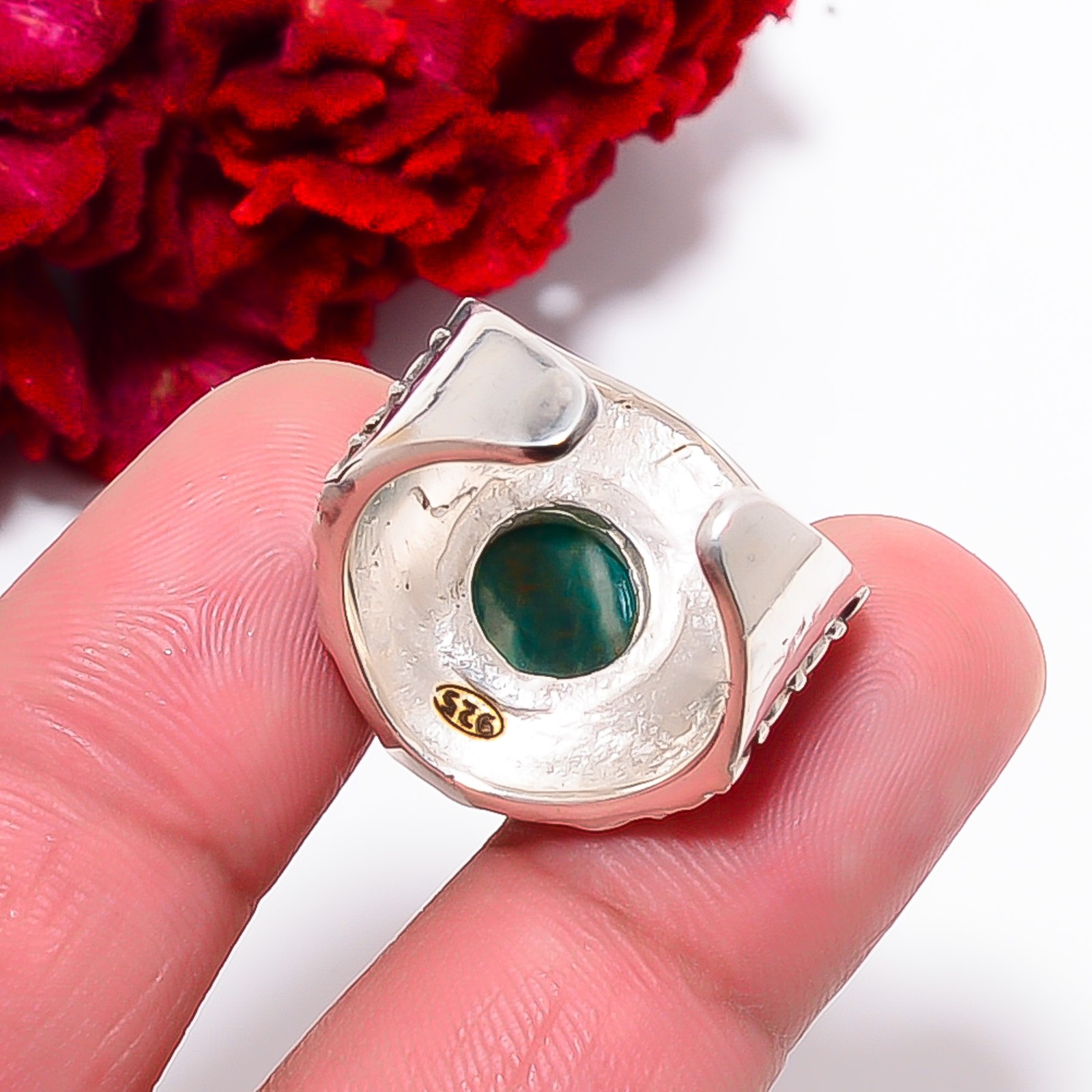 Amazonite – Colorado Mines Designer Handmade 925 Sterling Silver Ring S.8 R98329