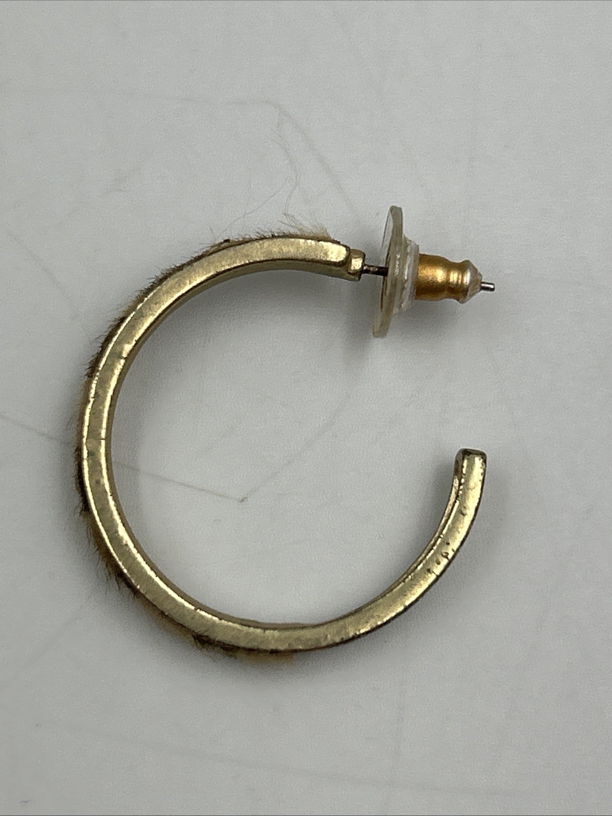 Gold Tone Hoop Earrings With Leopard Pattern Retro Bohemian Style Jewelry