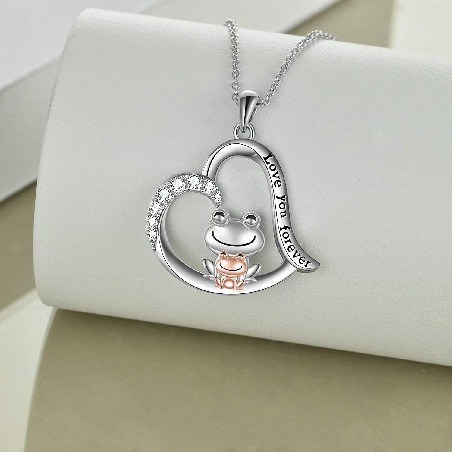 Frog Necklace for Women Sterling Silver Cute Animal Jewelry Frog Gifts For Girls