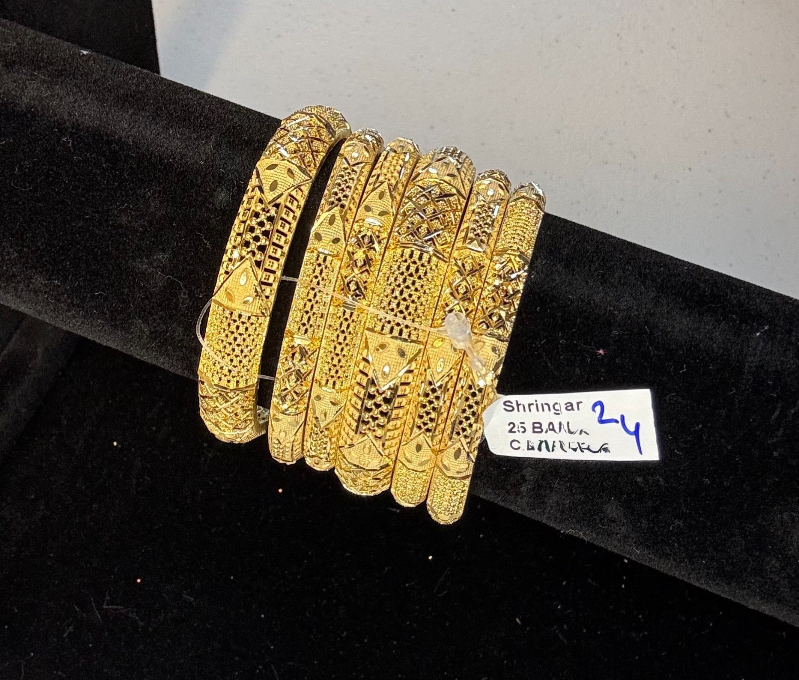 22k Dubai Gold Plated Traditional Bangle Set – Elegant Ethnic Jewelry for Women