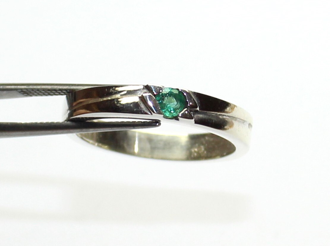 Zambian Emerald Sterling Silver Ring, Emerald Gemstone Ring, Emerald Men’s Ring