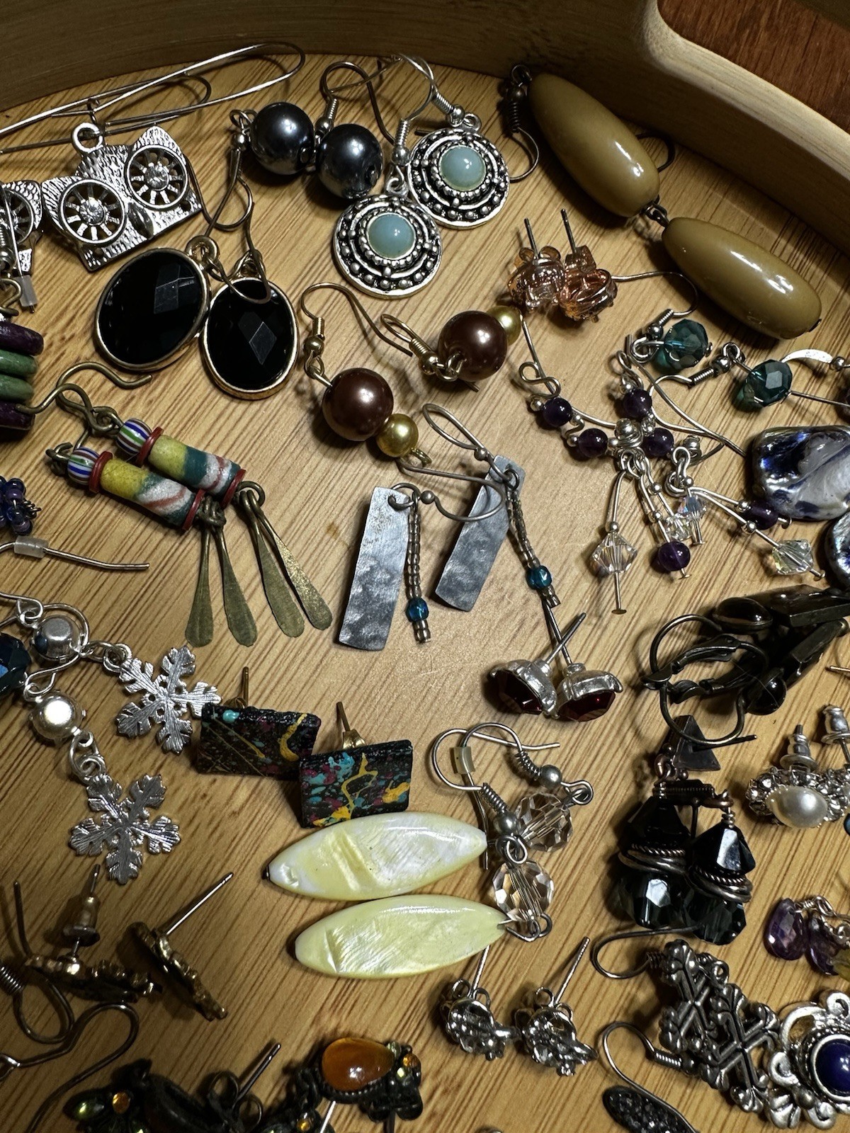 Lot Of 50+ Pairs Of Fashion Earrings Good Condition Wear or Sell!