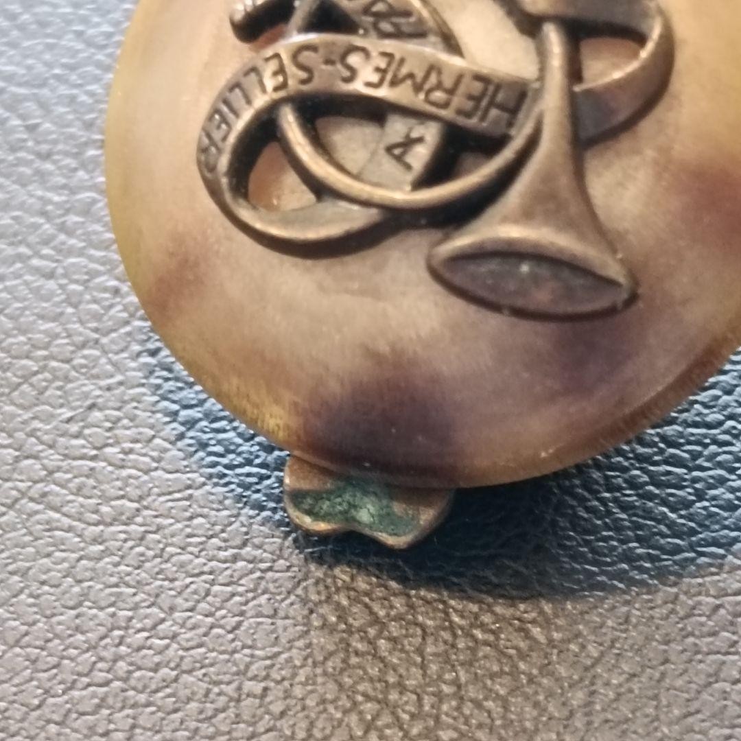 Hermes Earrings Bull Horn No Rear Stamp No Accessories