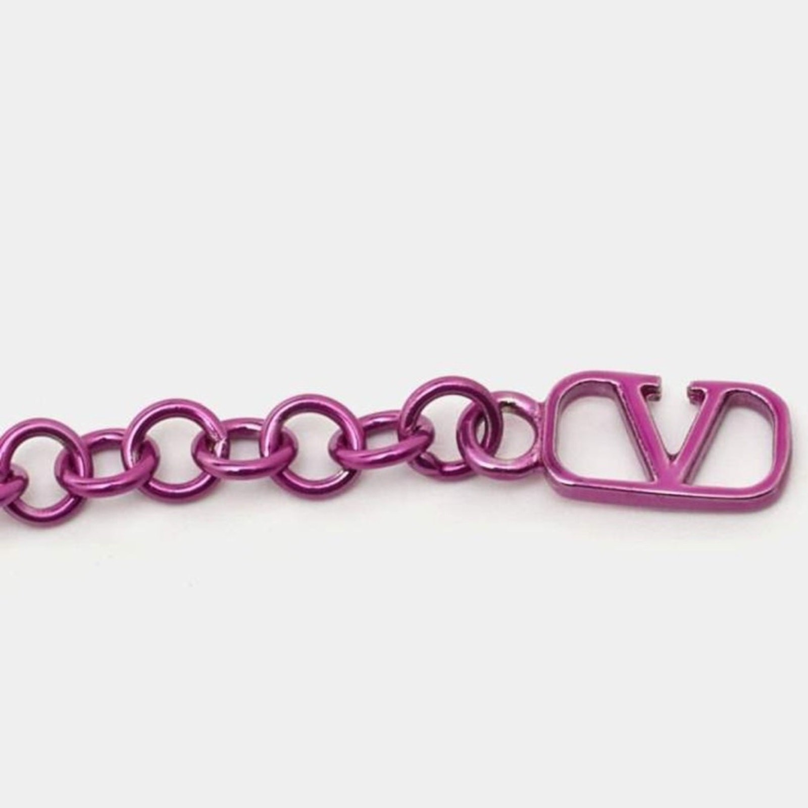 NWT Valentino Garavani Rockstud Mirror Box Necklace Pink PP $790 Retail