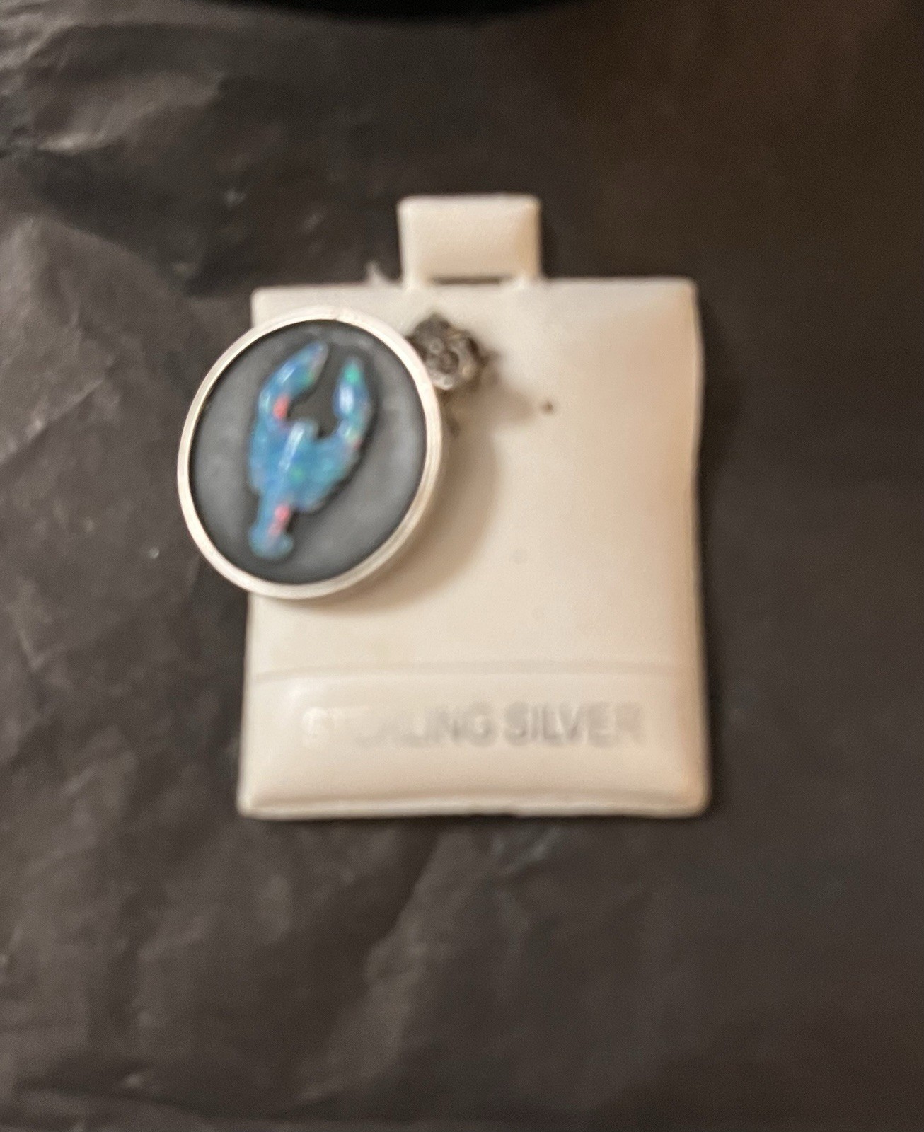 Synthetic Opal Pending With Sterling Silver