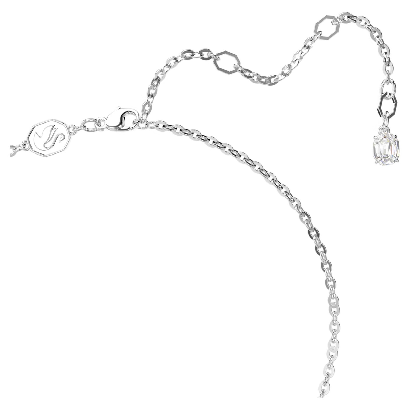 Swarovski Zirconia Insigne Pendant, Pavé, Cross, White, Rhodium Plated 5675577