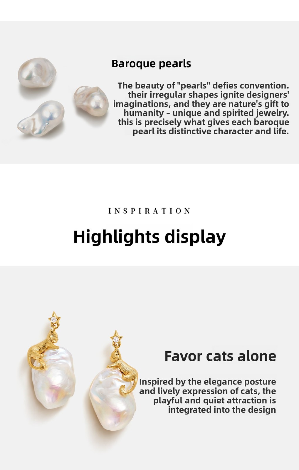 Amber Lollipop Baroque Pearl Earrings Light Luxury Earrings Birthday Gift
