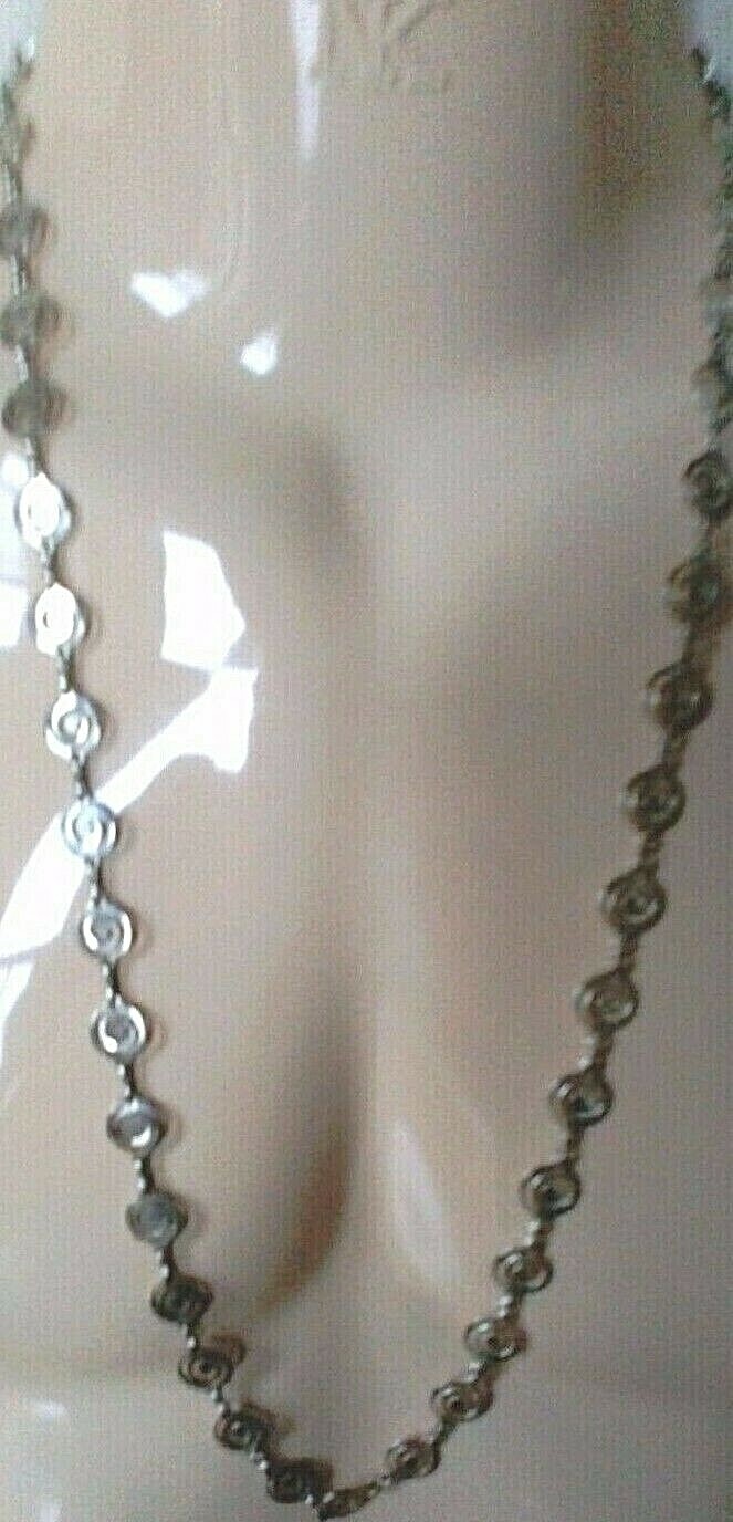 Necklace 30″ Bracelet 7,5″ Jewellery Set Silver Overlay in Gift Bag