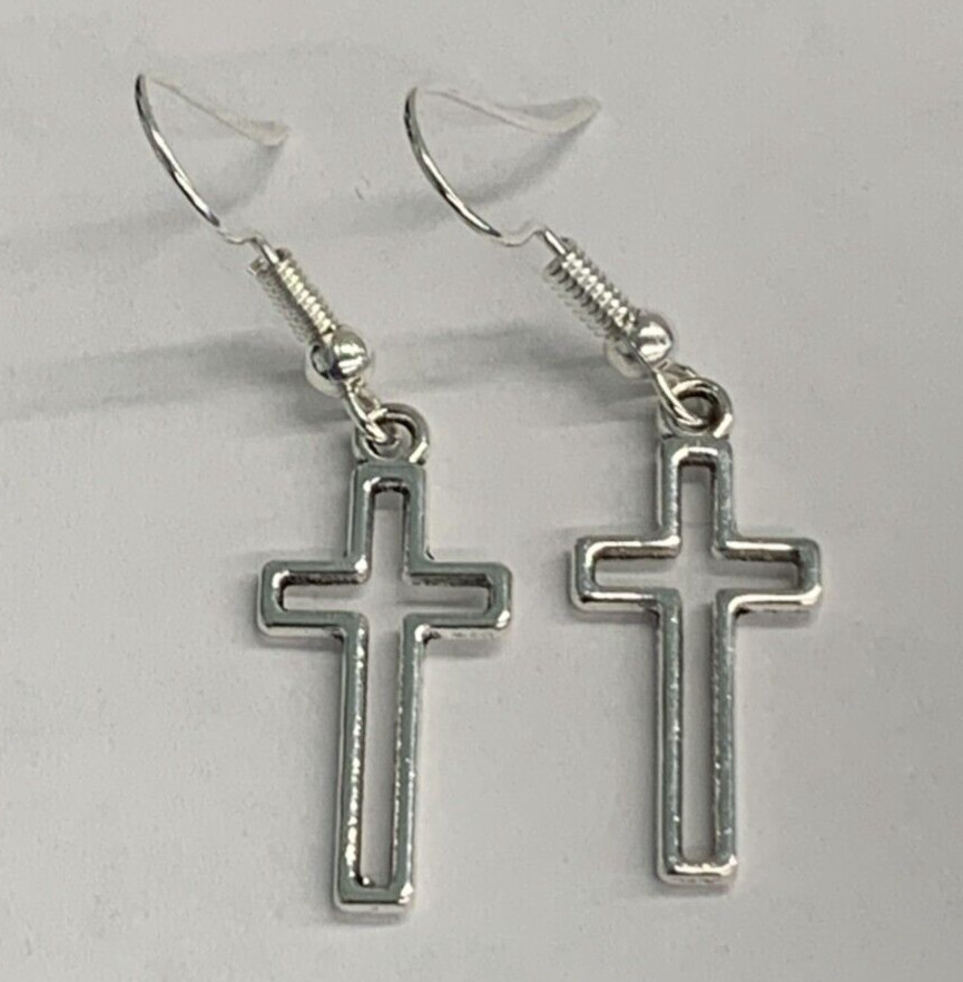 Cross Earring, Christmas Earring, Easter Earring, Cross Outline Earring, Jesus