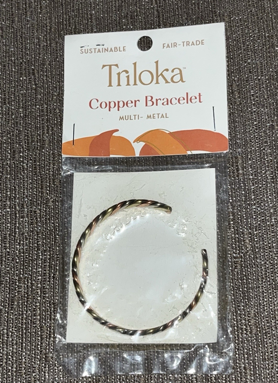 Triloka Adjustable Copper Multi color-Metal Cuff Bracelet Arthritis Pain Relief