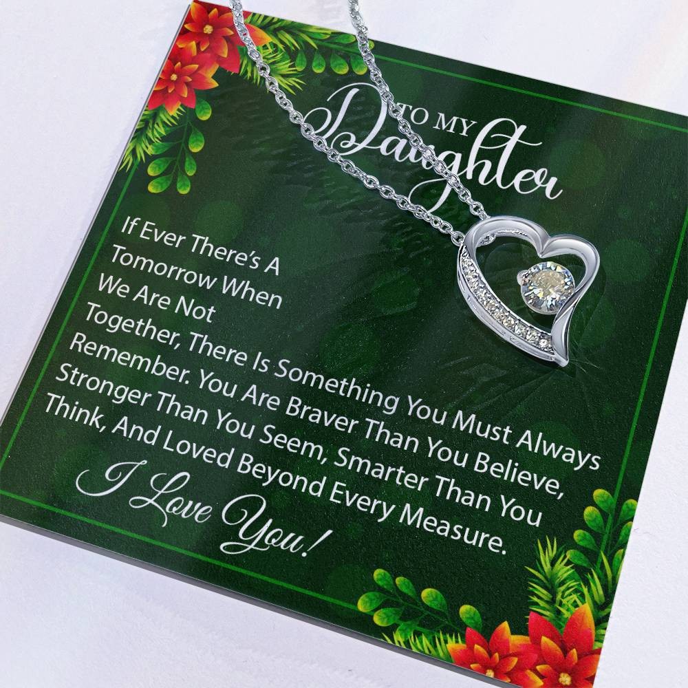 To My Daughter Necklace Father to Daughter Birthday Graduation Gift from Dad Mom