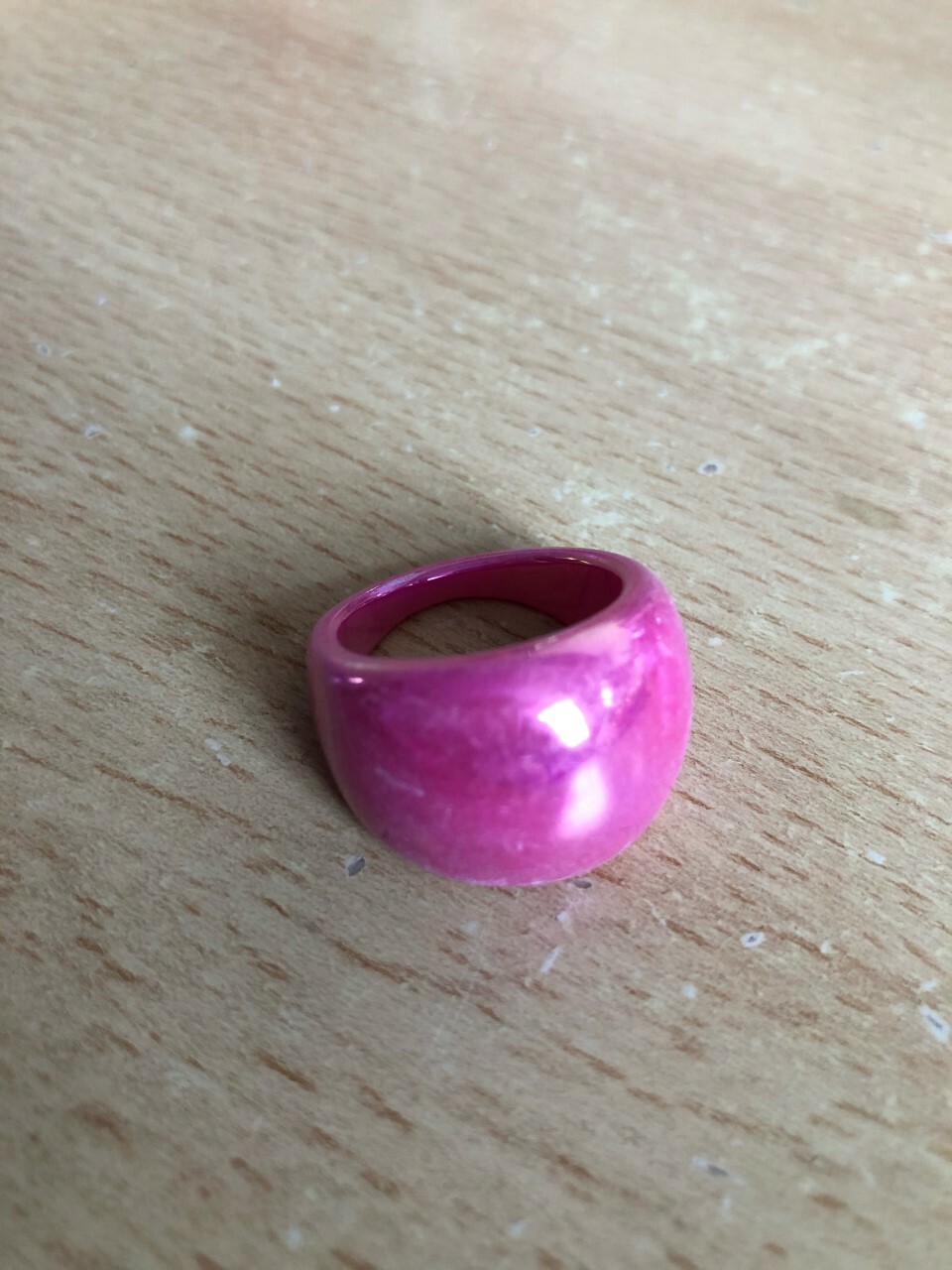 Glossy Bright Coloured Dome Plastic Resin Acrylic Ring – Retro 80’s – NEW