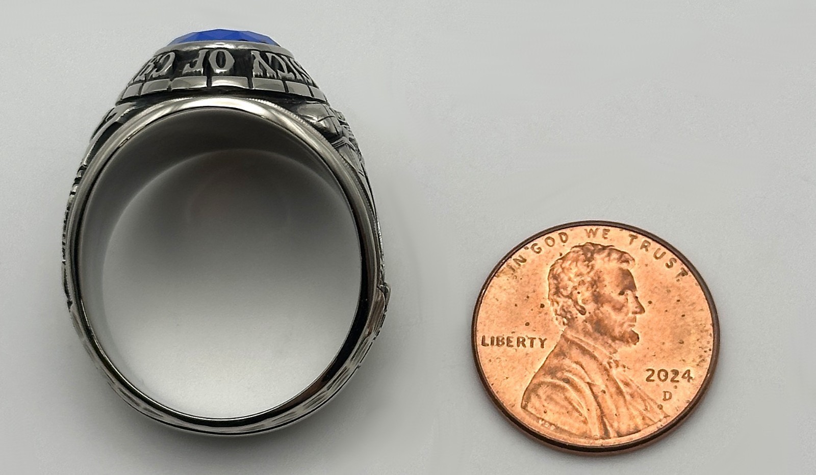 9k White Gold Josten’s Class Ring, Cal Berkeley, Size: 10.5 17.1 grams