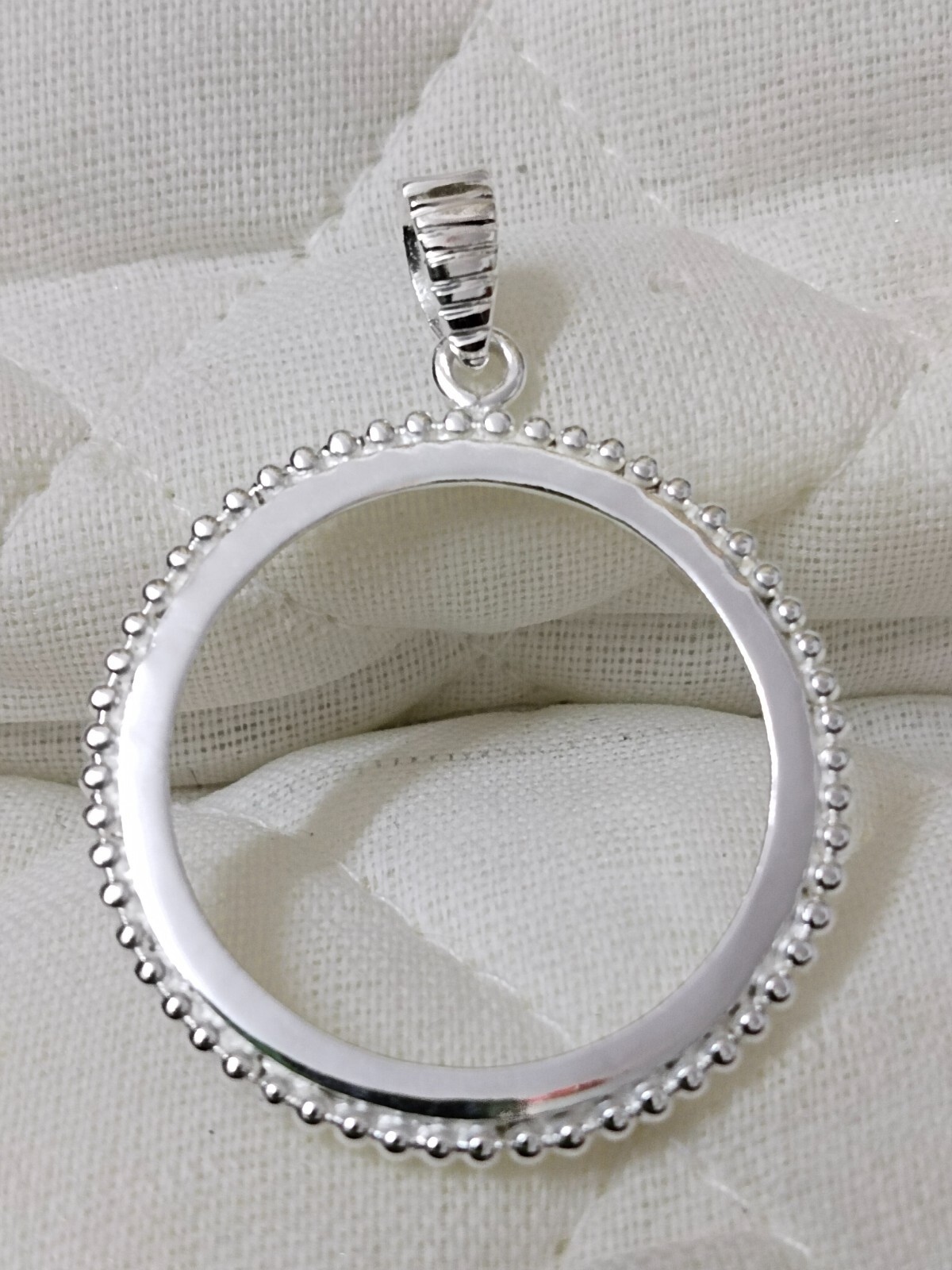 925 Sterling Silver Round Bezel Pendant prong jewelry Making Tools Coin