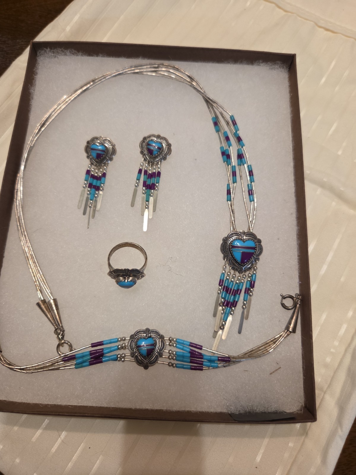 Liquid Silver Indian Morning Sun Jewelry Set