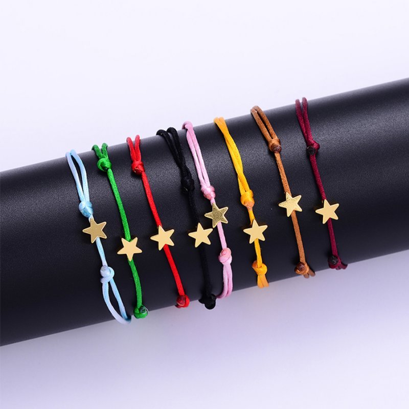 Multicolor Heart Card Bracelet Rope String Jewelry Lucky Gifts Bangle Adjustable