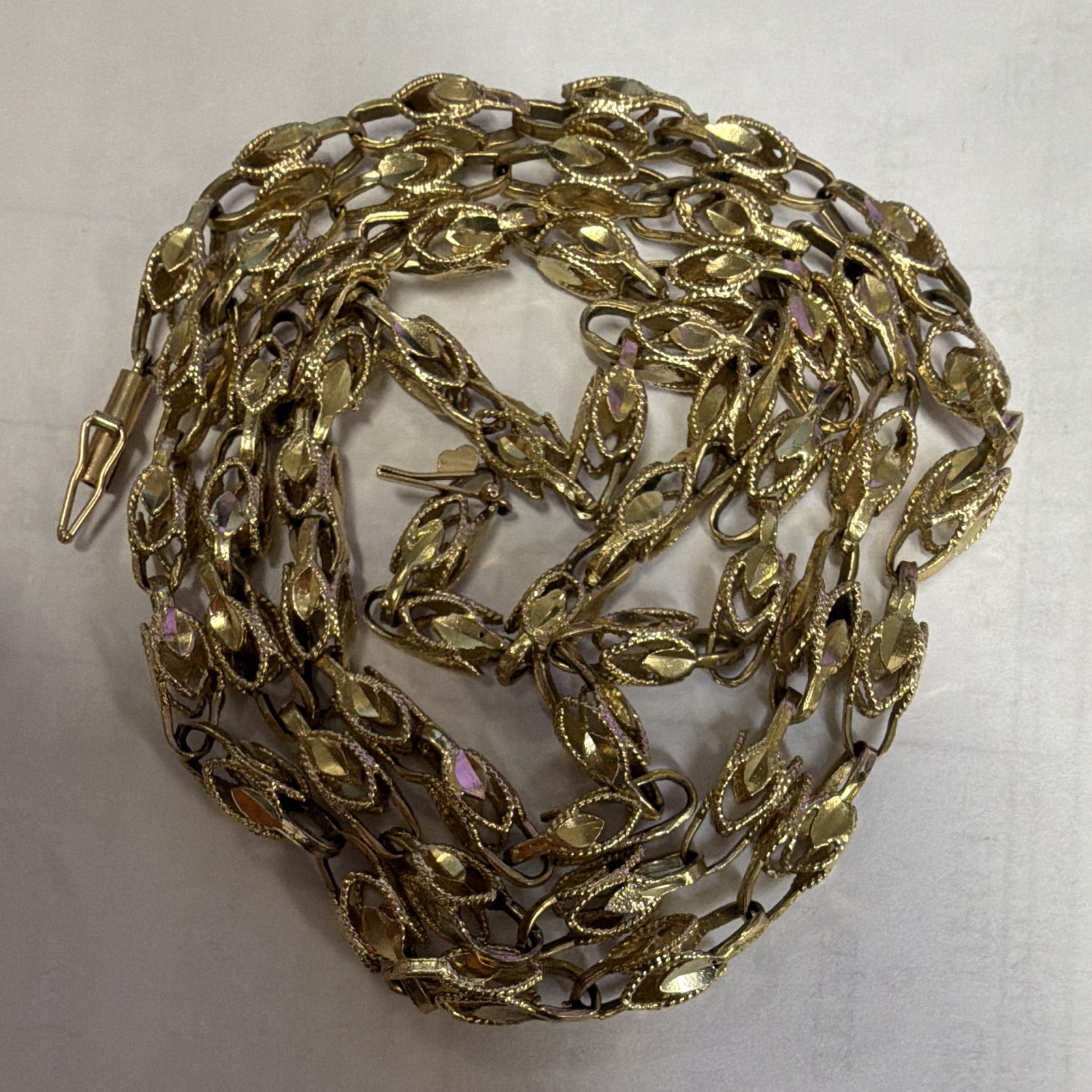 14k gold 22 grams Turkish/ marquise chain 26 inch 4mm wide