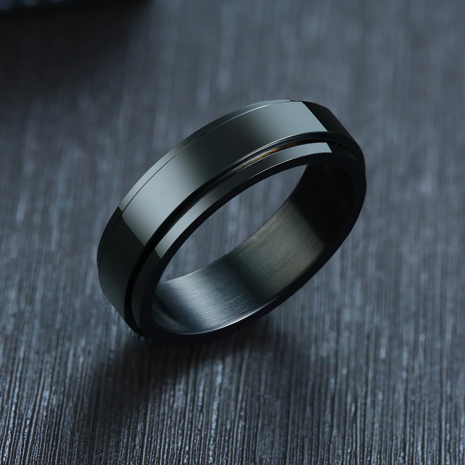 Titanium Wedding Ring Band Brushed Matt & Polished Mens Womens Court Shaped