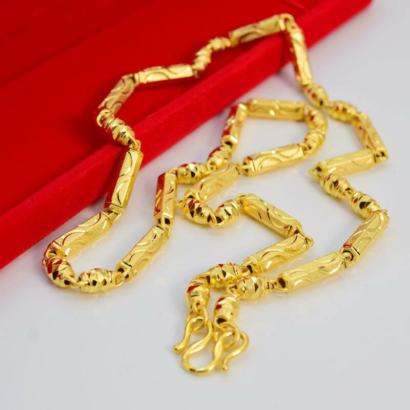 2022 Men’s Chain 22K 23K 24K Thai Baht Gold Filled Yellow GP Necklace Jewelry