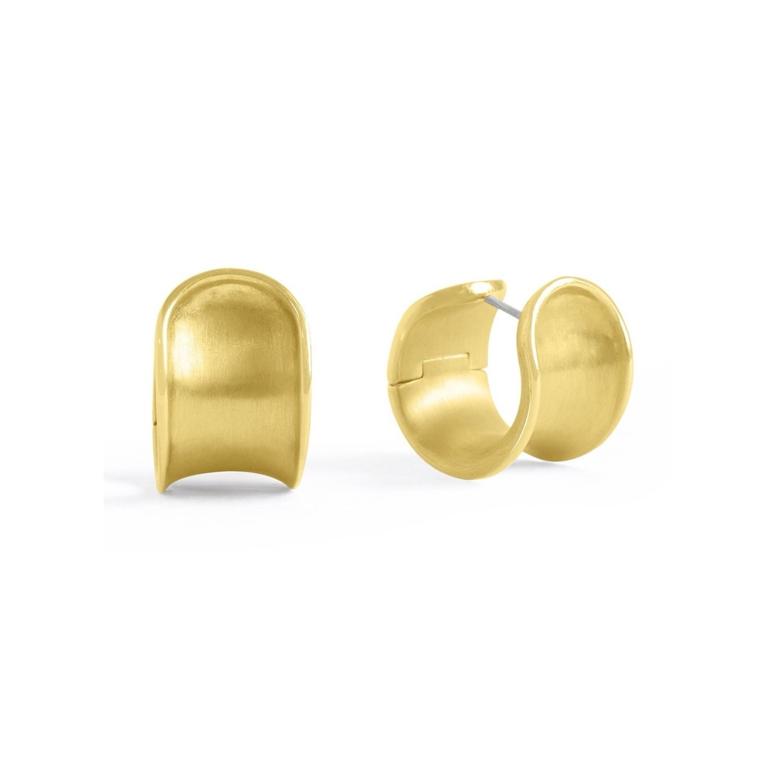 Dean Davidson Sol Huggie Hoop Earrings 22k Brushed Gold Finish 3/4”