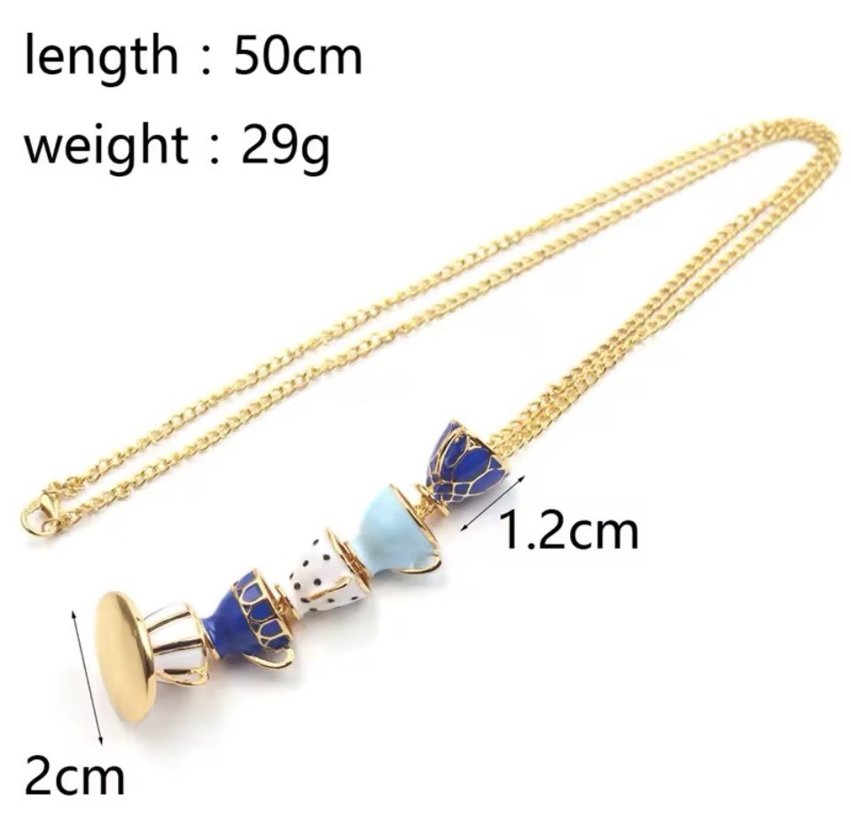 Teacup & Saucer Fashion Necklaces 3 Colors