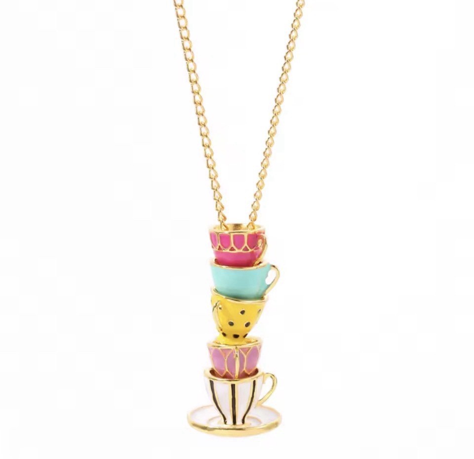 Teacup & Saucer Fashion Necklaces 3 Colors