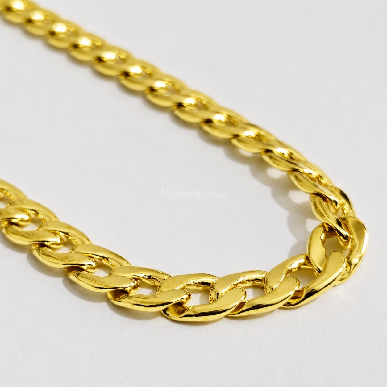 20″Premium Gold-Filled Cuban Link Chain | Thick Bold Curb Chain Necklace