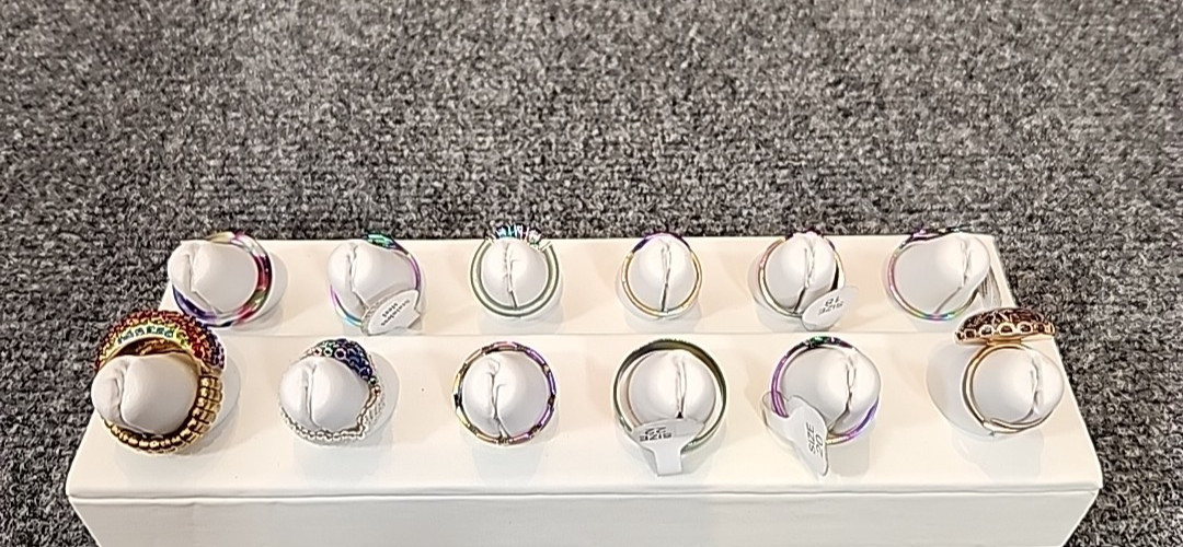 Jewelry 12 Rings Rainbow Collection See Description Lot #211