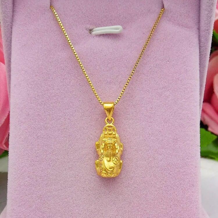 22K 23K 24K Thai Baht Yellow Gold Pixiu Necklace Women’s Bracelet Accessories