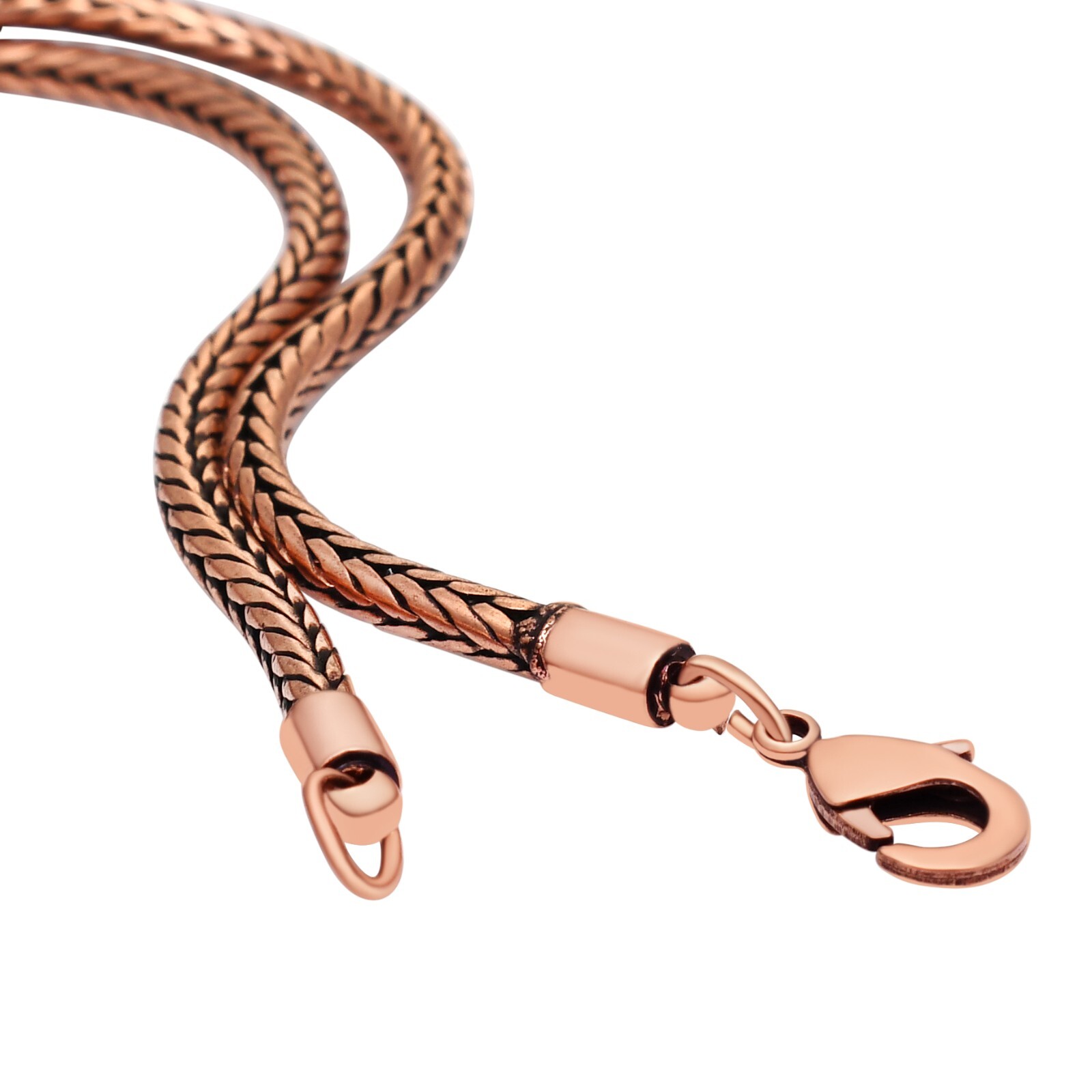 Pure Copper Wheat Chain 100% Oxidized Handmade Necklace Gift For Jewelry RJ-15