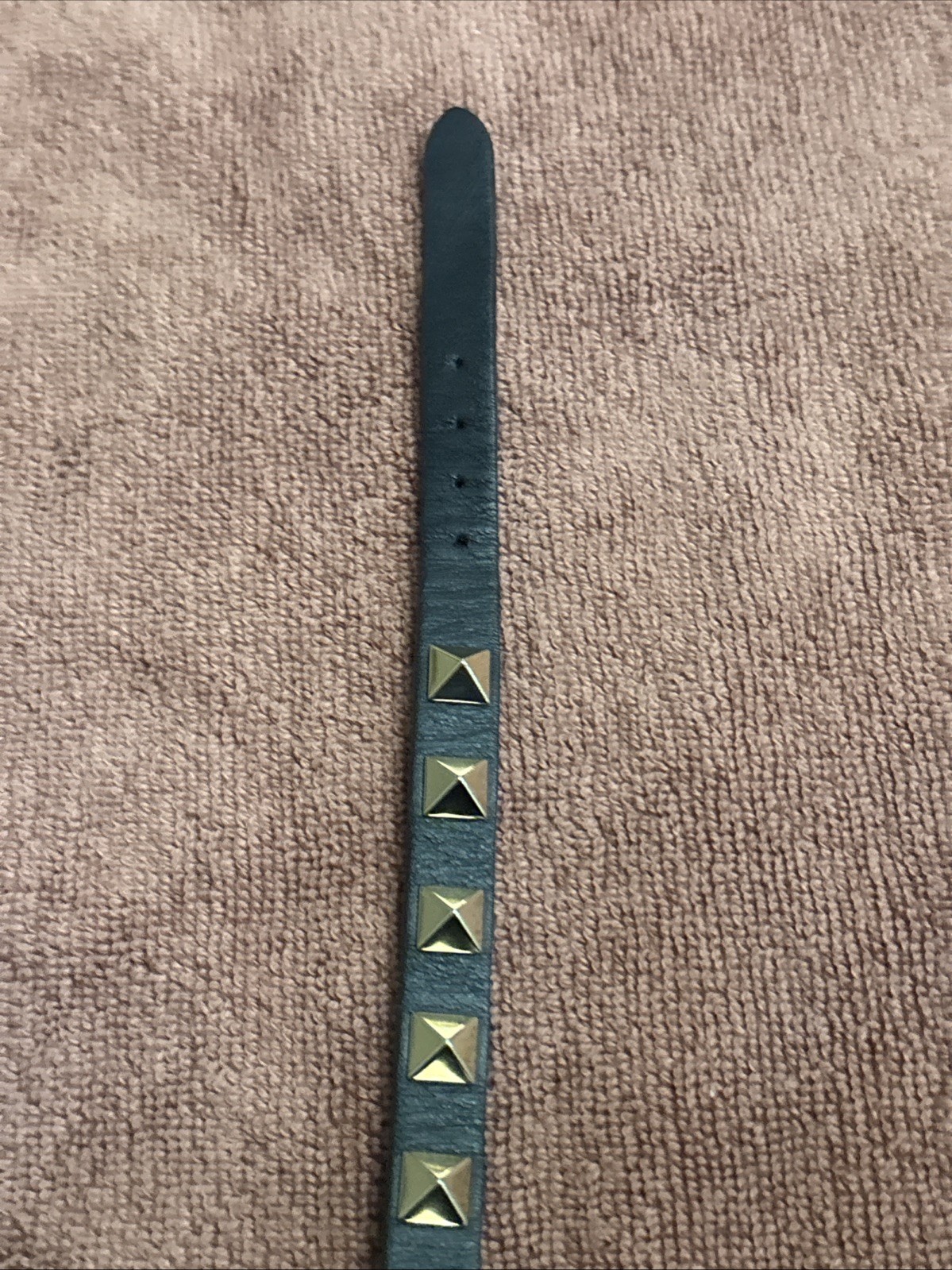 Valentino Rockstud Spike Leather Bracelet Black With A Spiked Cream Ball!