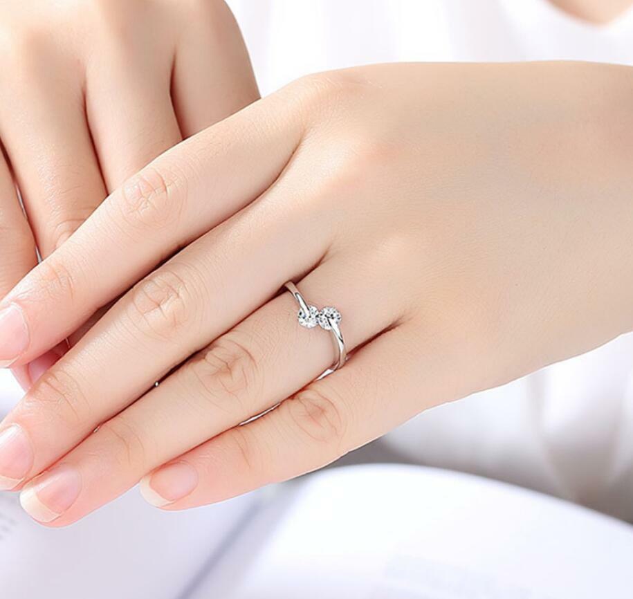 Sparkling Silver SP 1.0 Ct Cubic Zirconia Adjustable Ring