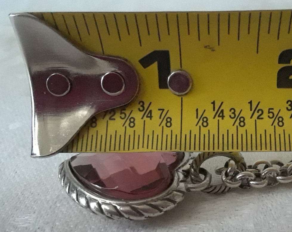 Silver Tone 2 Tone Reversible Heart Pendant Necklace Heart 18 in Chain