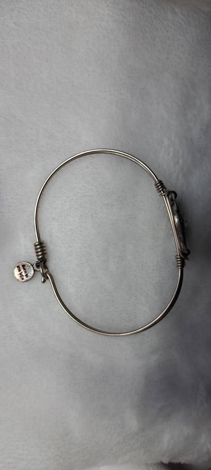 Luca + Danni Snowflake Swarovski Crystal Silver Tone Bangle Regular Size