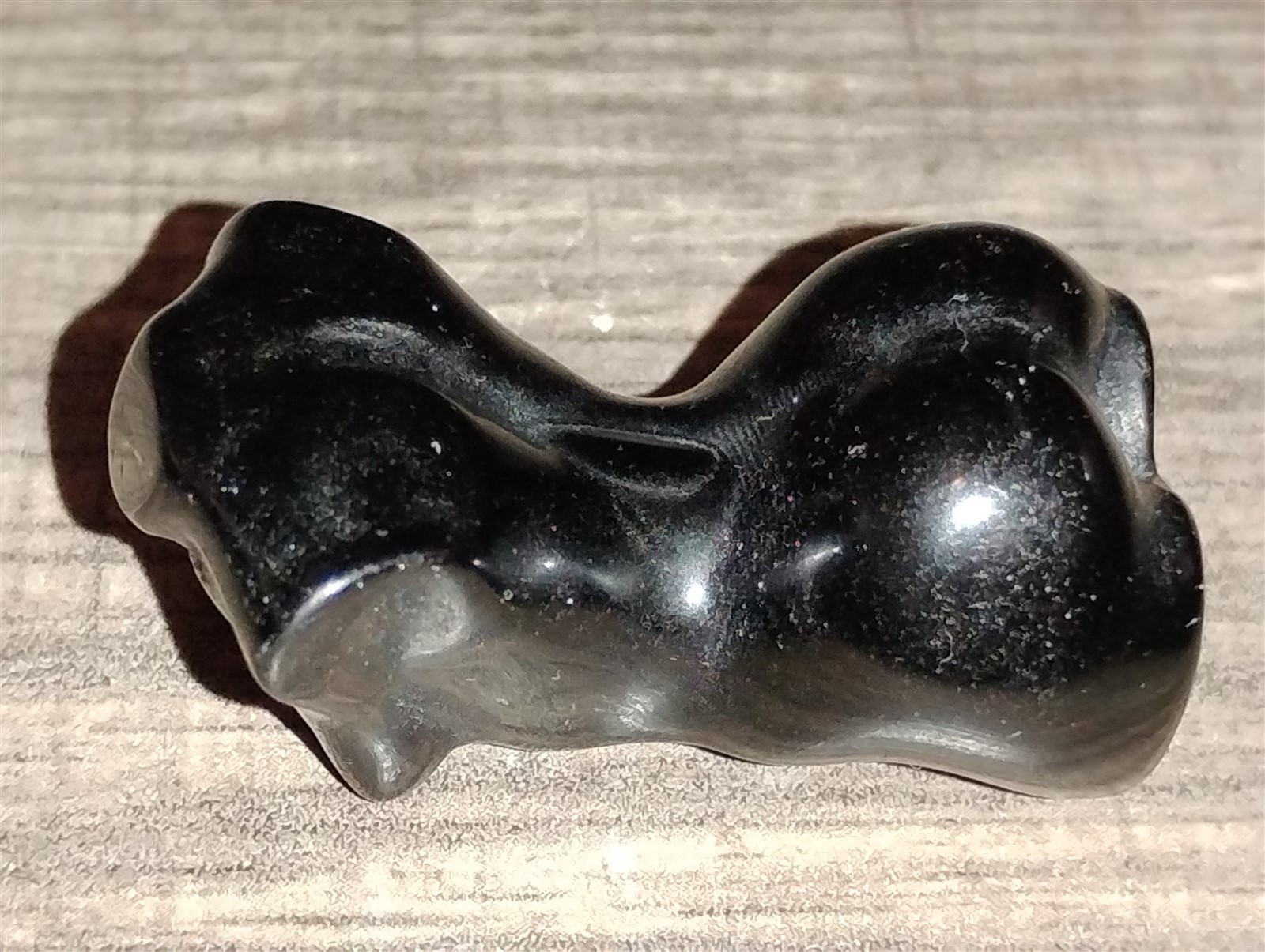 Black Obsidian Female Torso Stone 1.5″ (Inches) Tall 18.3 g Carved Model Woman